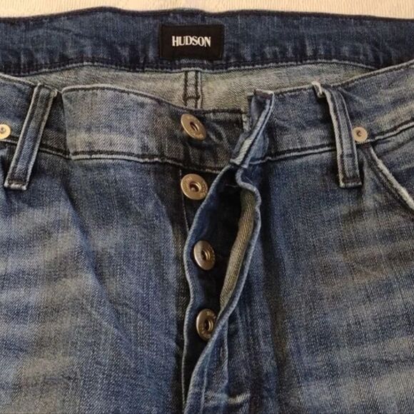Hudson The Broderick Slouchy Skinny Zipper Constructed Jeans Men's 42 - Picture 12 of 14